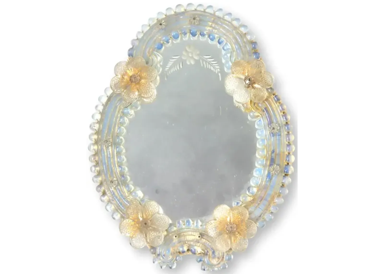 1920s Venetian Glass Mirror - Gray