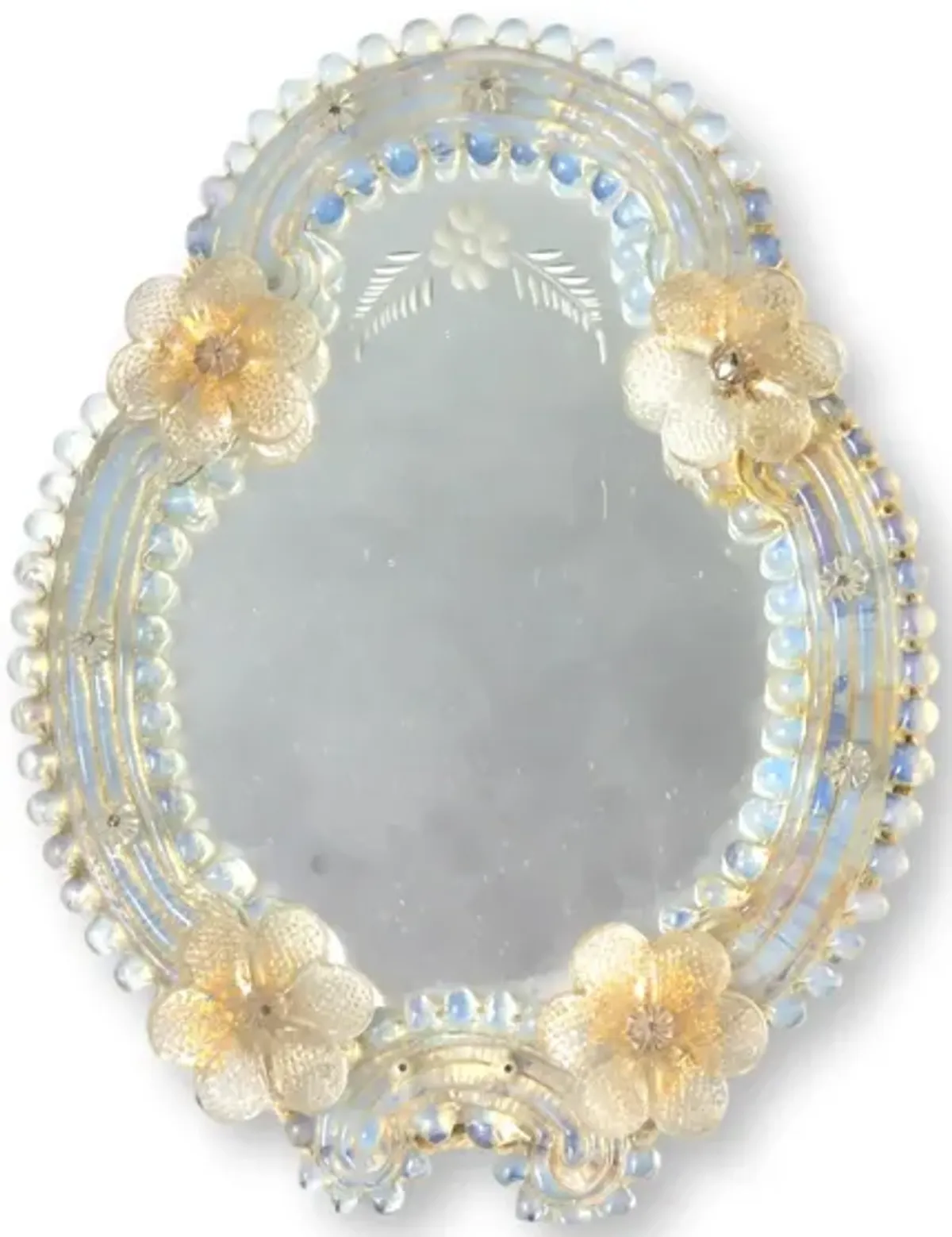 1920s Venetian Glass Mirror - Gray