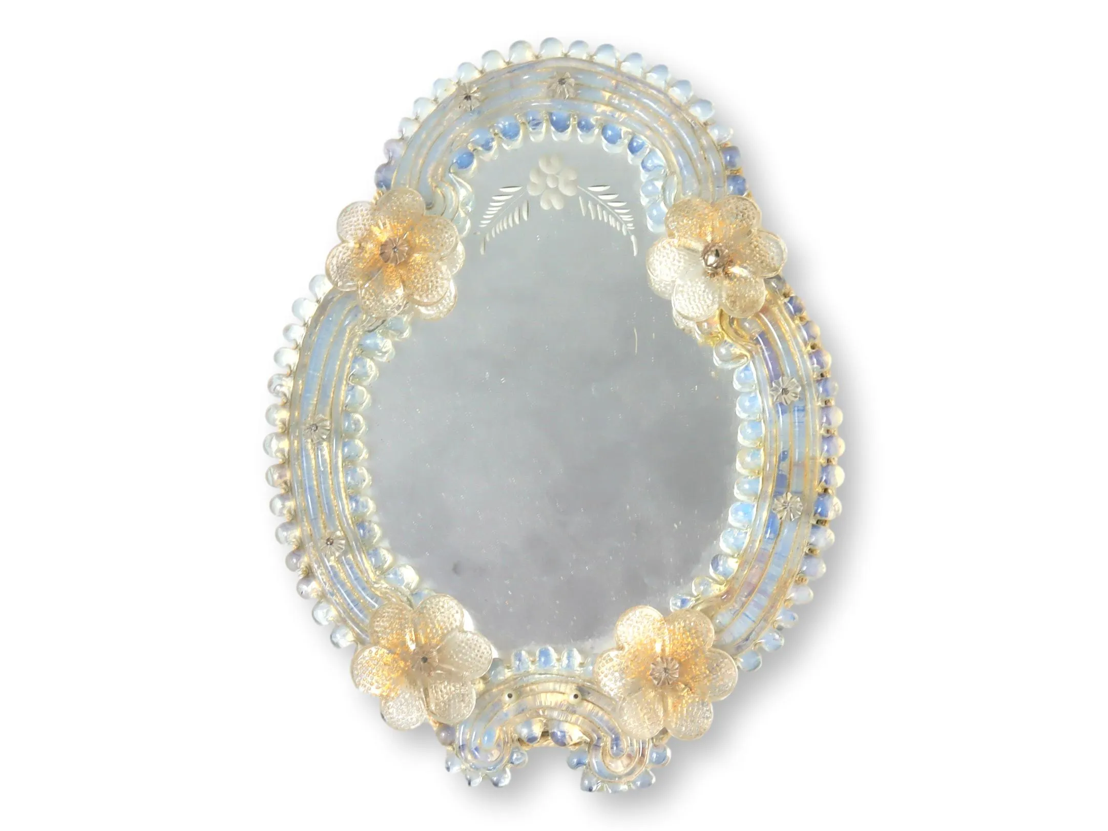 1920s Venetian Glass Mirror - Gray