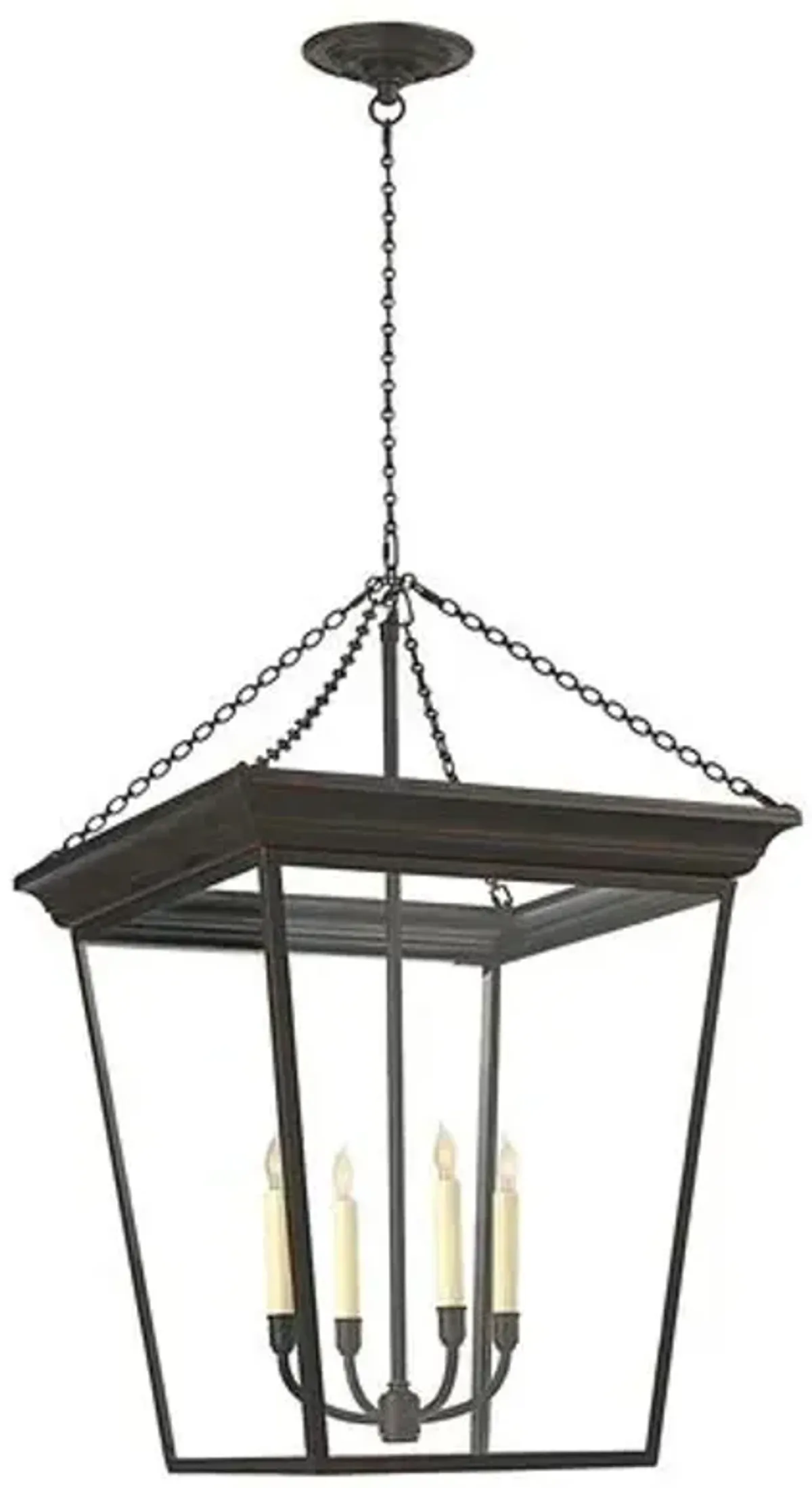 Visual Comfort - Cornice Glass Lantern - Bronze - Black