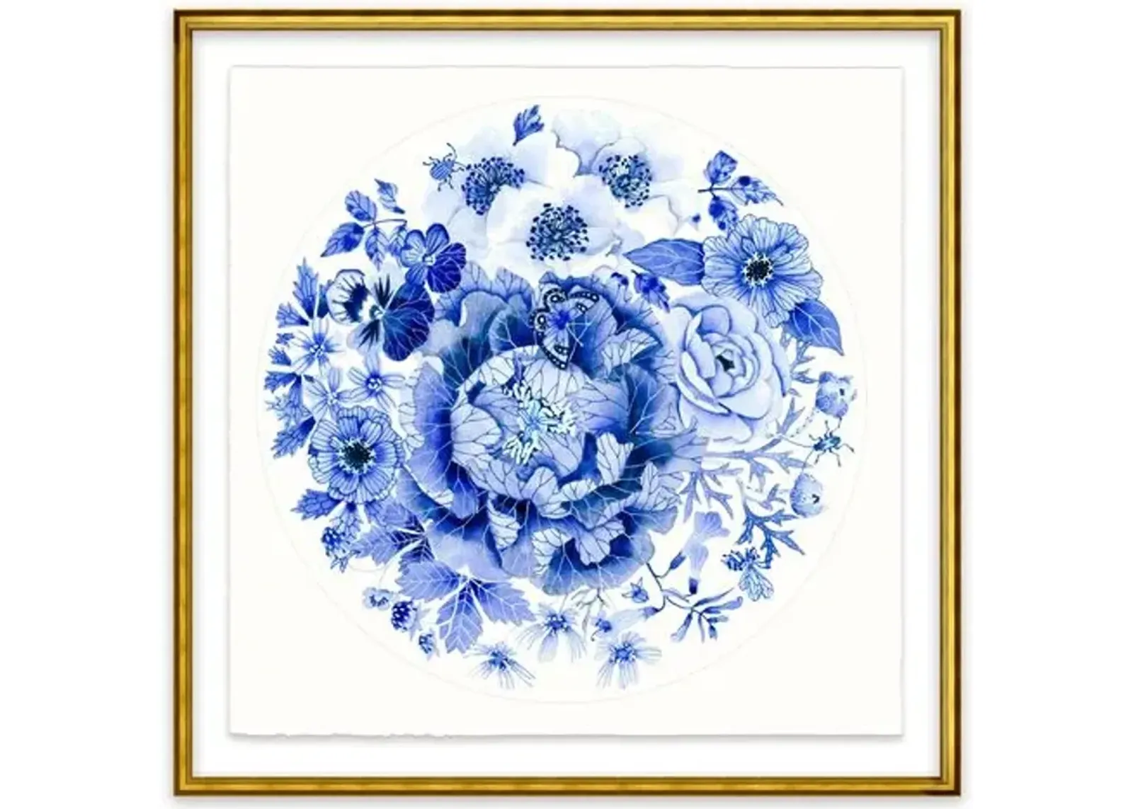 Gabby Malpas - Blue Round Floral I