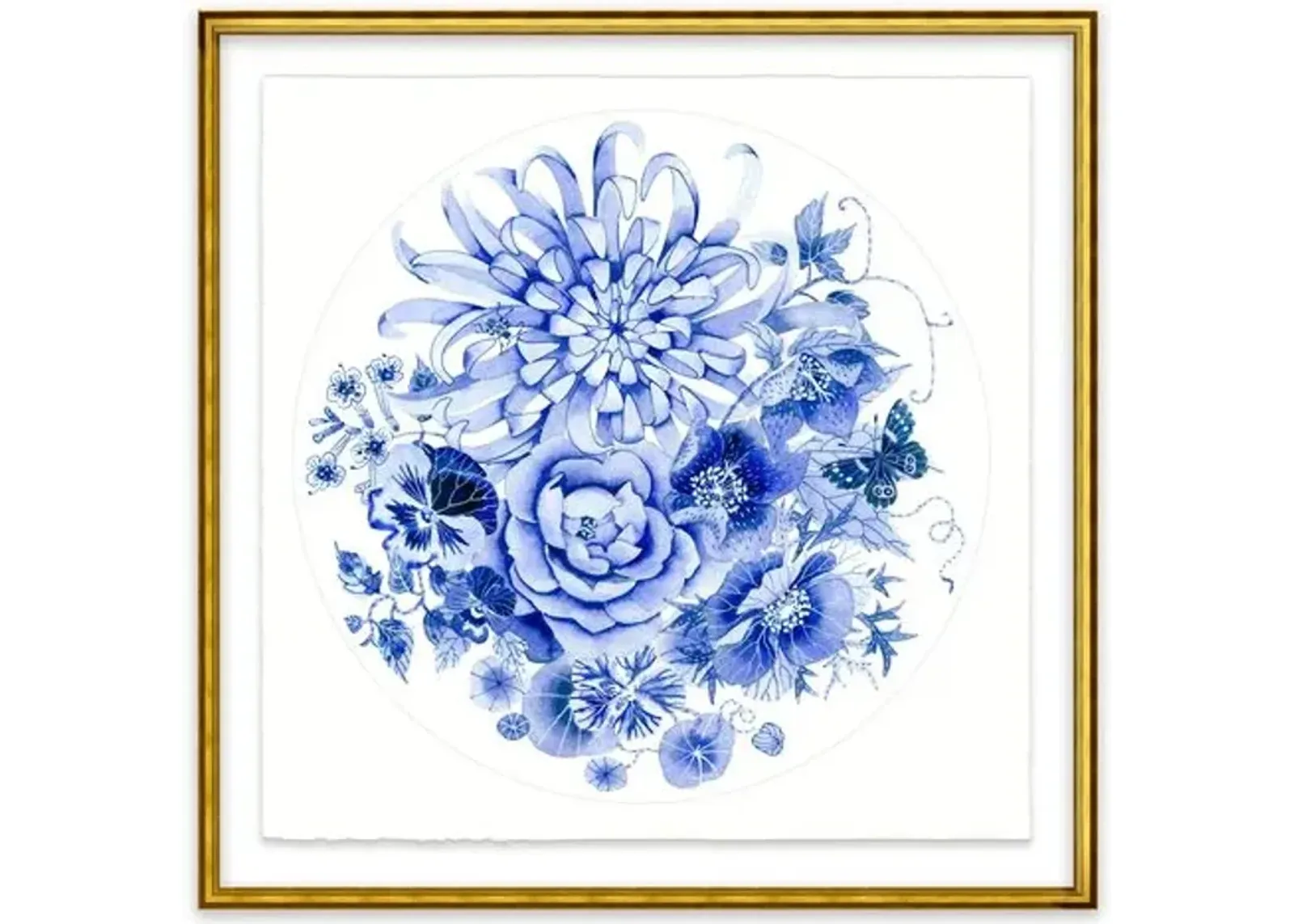 Gabby Malpas - Blue Round Floral II