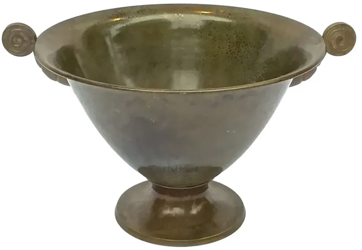 Art Deco Bronze Camille Faure Bowl - Vermilion Designs - Gold