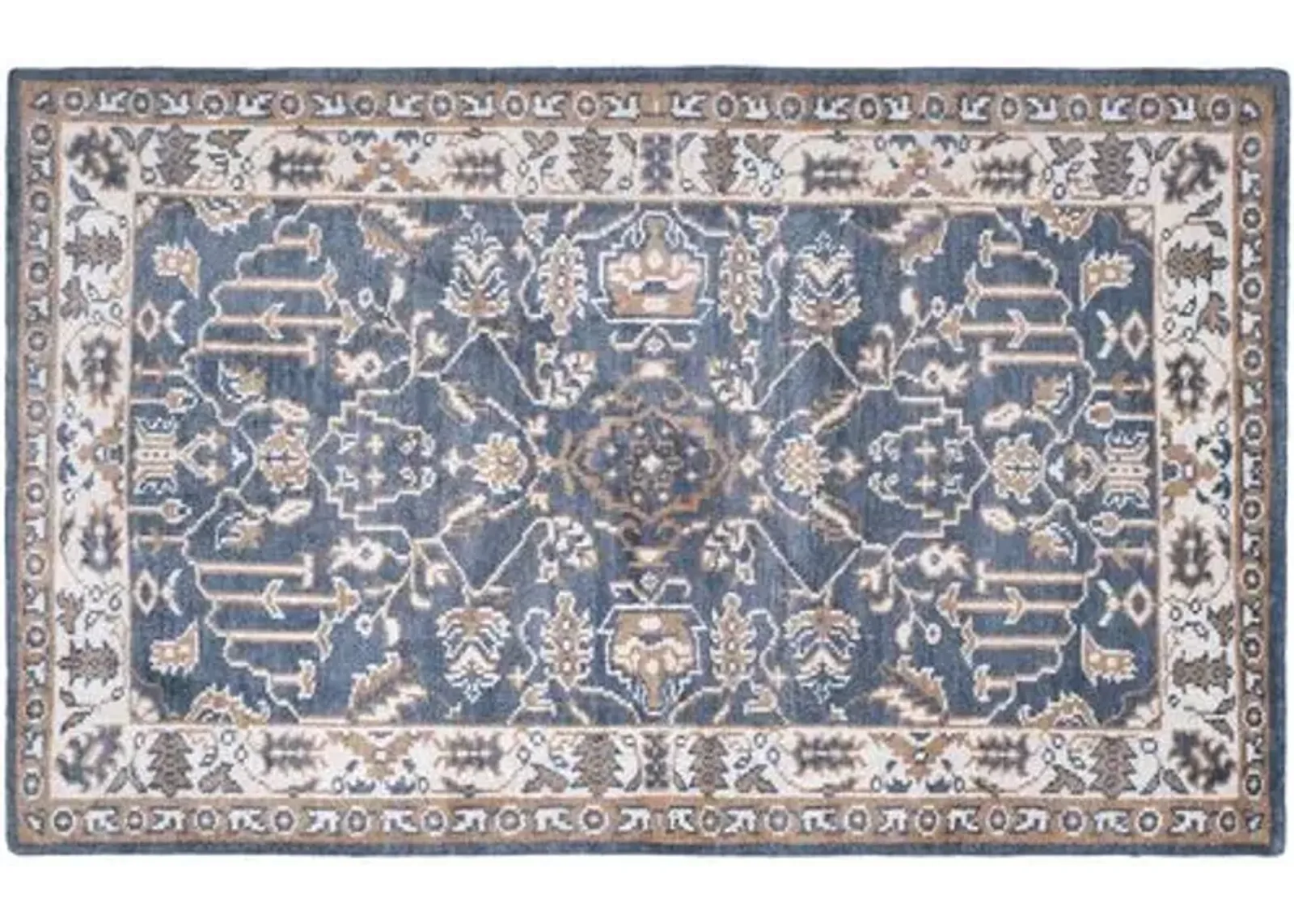 Watson Hand-Knotted Rug - Blue/Ivory - Blue