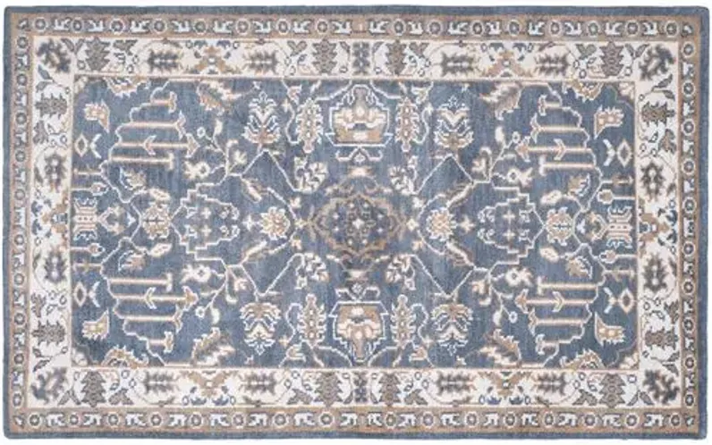 Watson Hand-Knotted Rug - Blue/Ivory - Blue