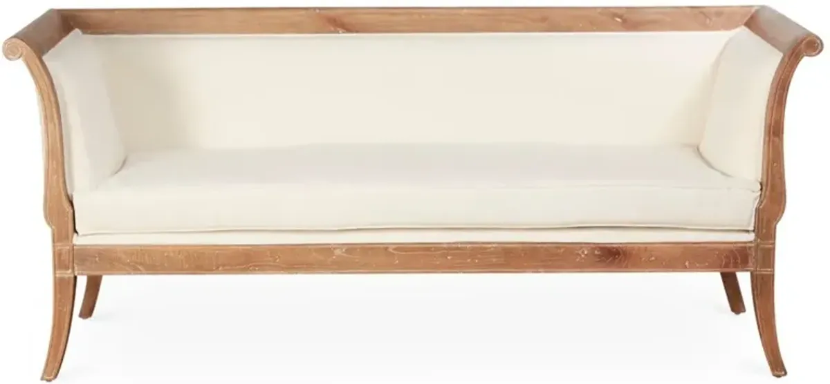 Vivienne Settee, White Linen