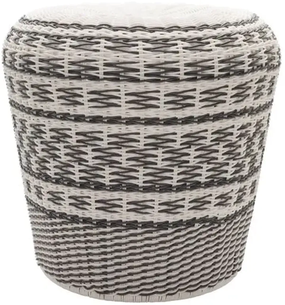 Hayden Garden Stool - Gray/White