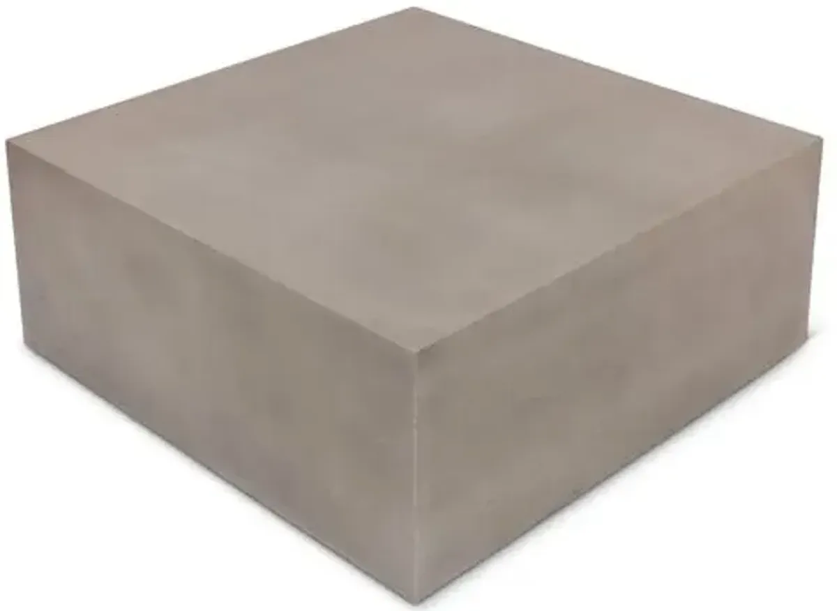 Elwood Square Concrete Coffee Table - Gray