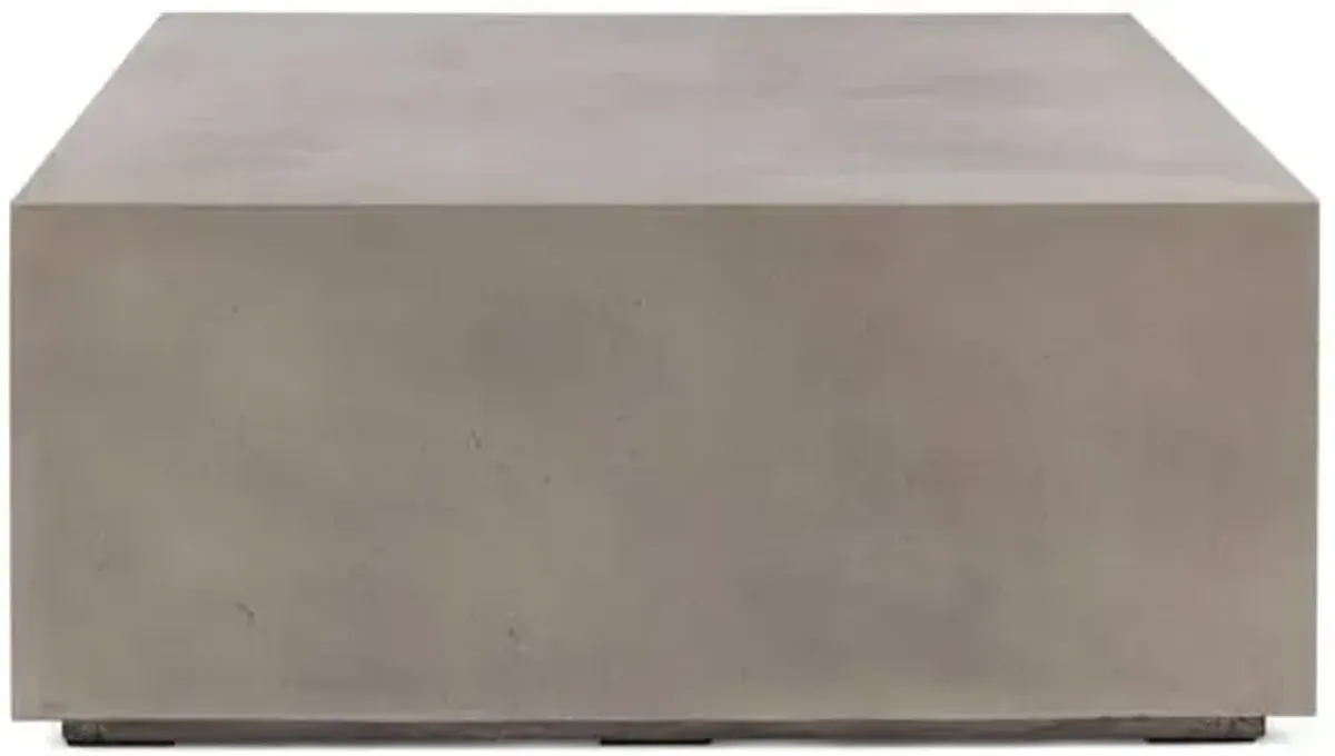 Elwood Indoor/Outdoor Square Concrete Coffee Table - Gray