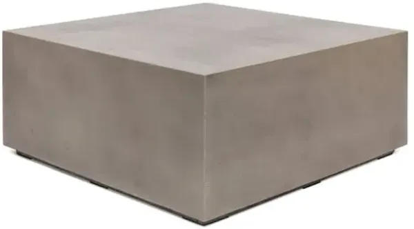 Elwood Indoor/Outdoor Square Concrete Coffee Table - Gray