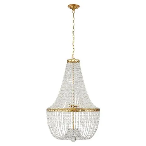 Visual Comfort - Linfort Basket-Form Chandelier - Antique Brass - Gold