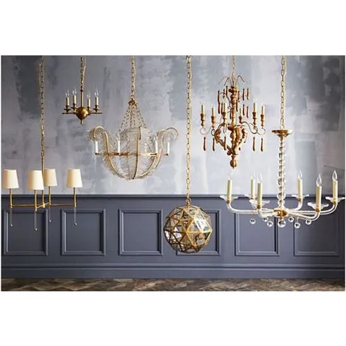 Visual Comfort - Camille Chandelier - Antique Brass - Gold