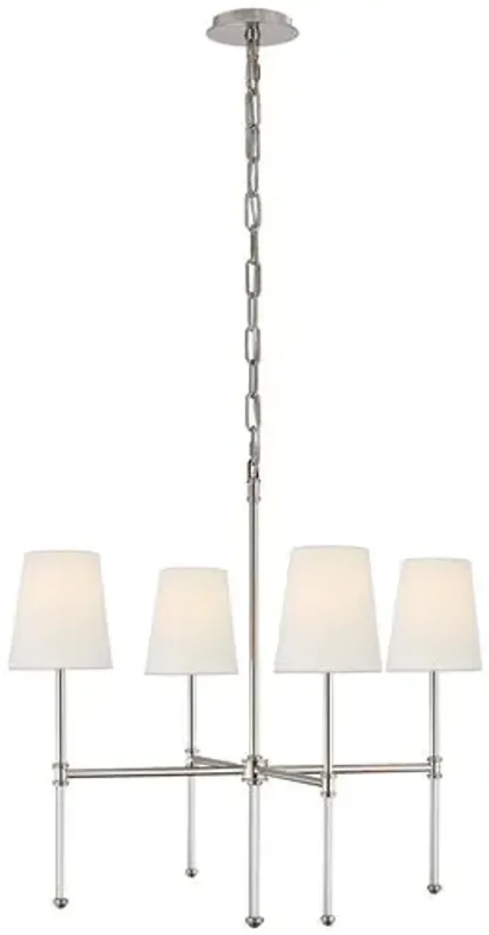 Visual Comfort - Camille Chandelier - Polished Nickel - Silver