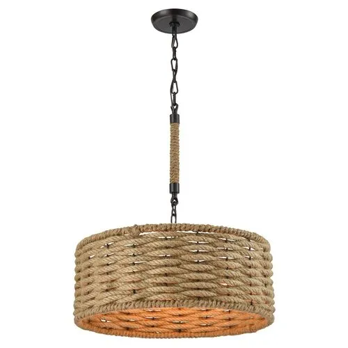 Weaverton 3-Light Chandelier - Natural - Beige