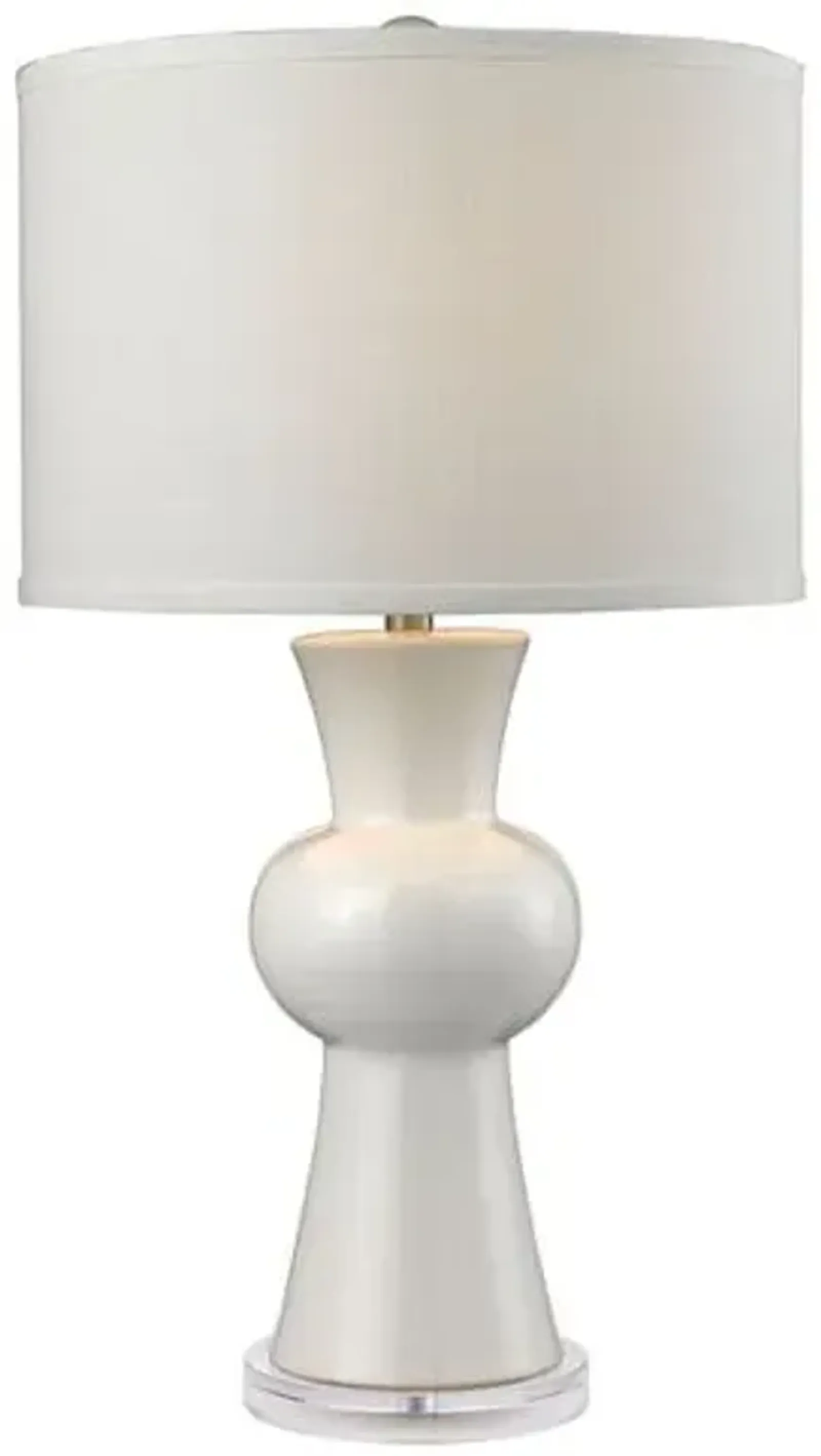 Ceramic Table Lamp - Gloss White