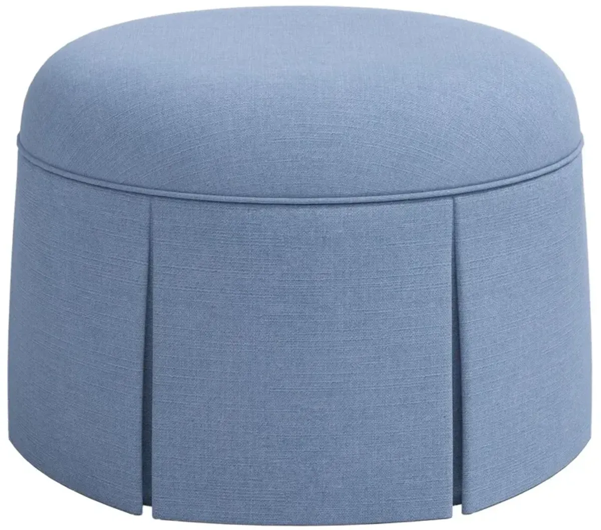 Liza Skirted Ottoman, Linen