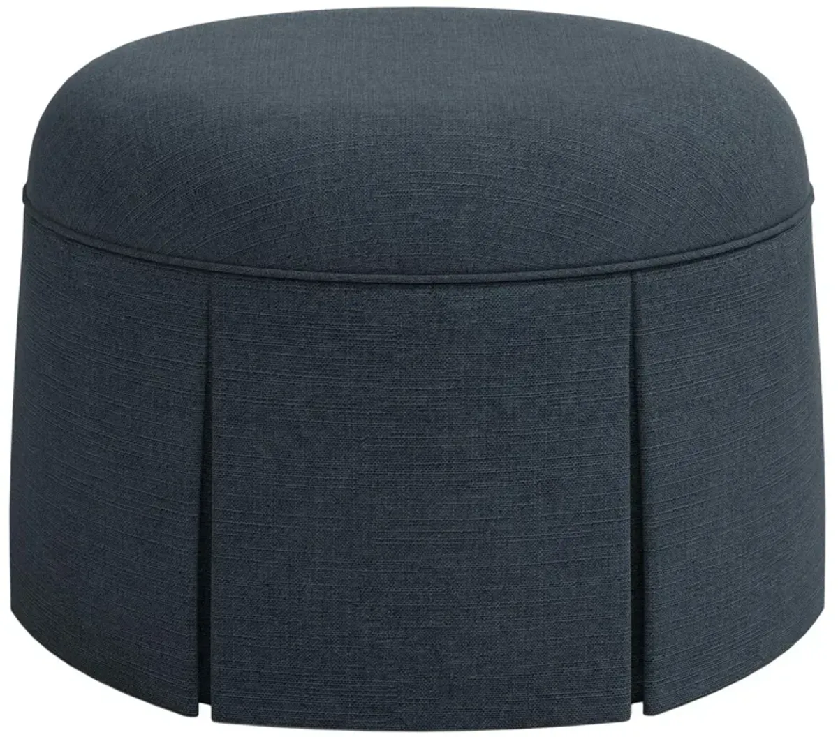 Liza Skirted Ottoman, Linen