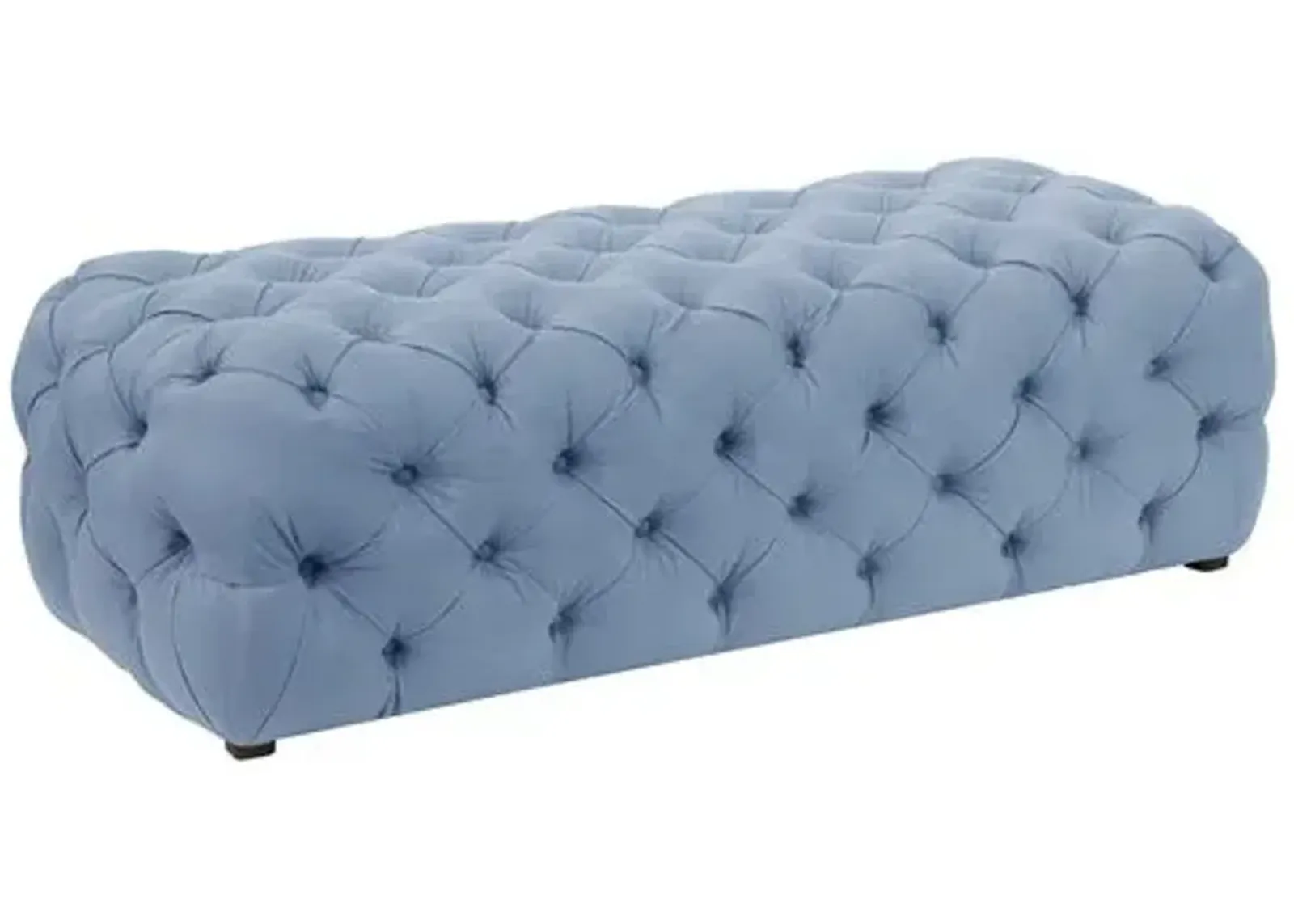 Liane Tufted Bench - Handcrafted in the USA - Blue