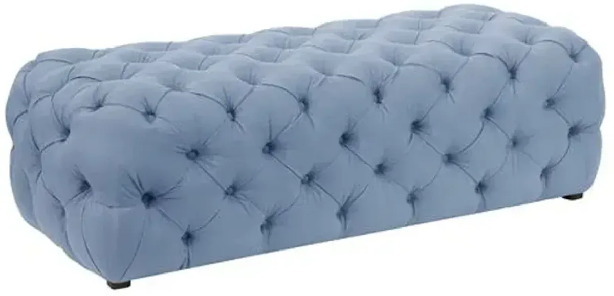 Liane Tufted Bench - Handcrafted in the USA - Blue