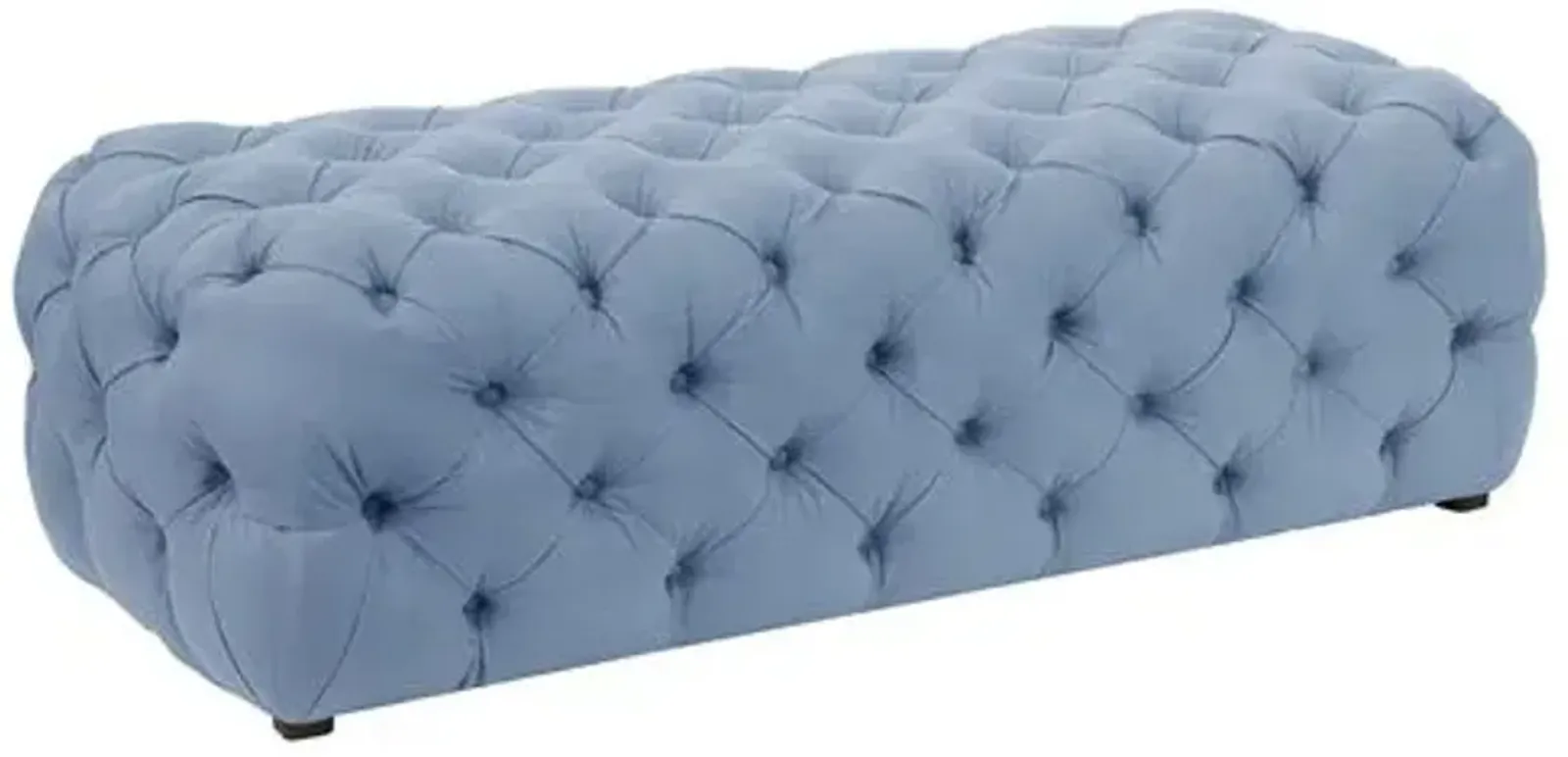 Liane Tufted Bench - Handcrafted in the USA - Blue