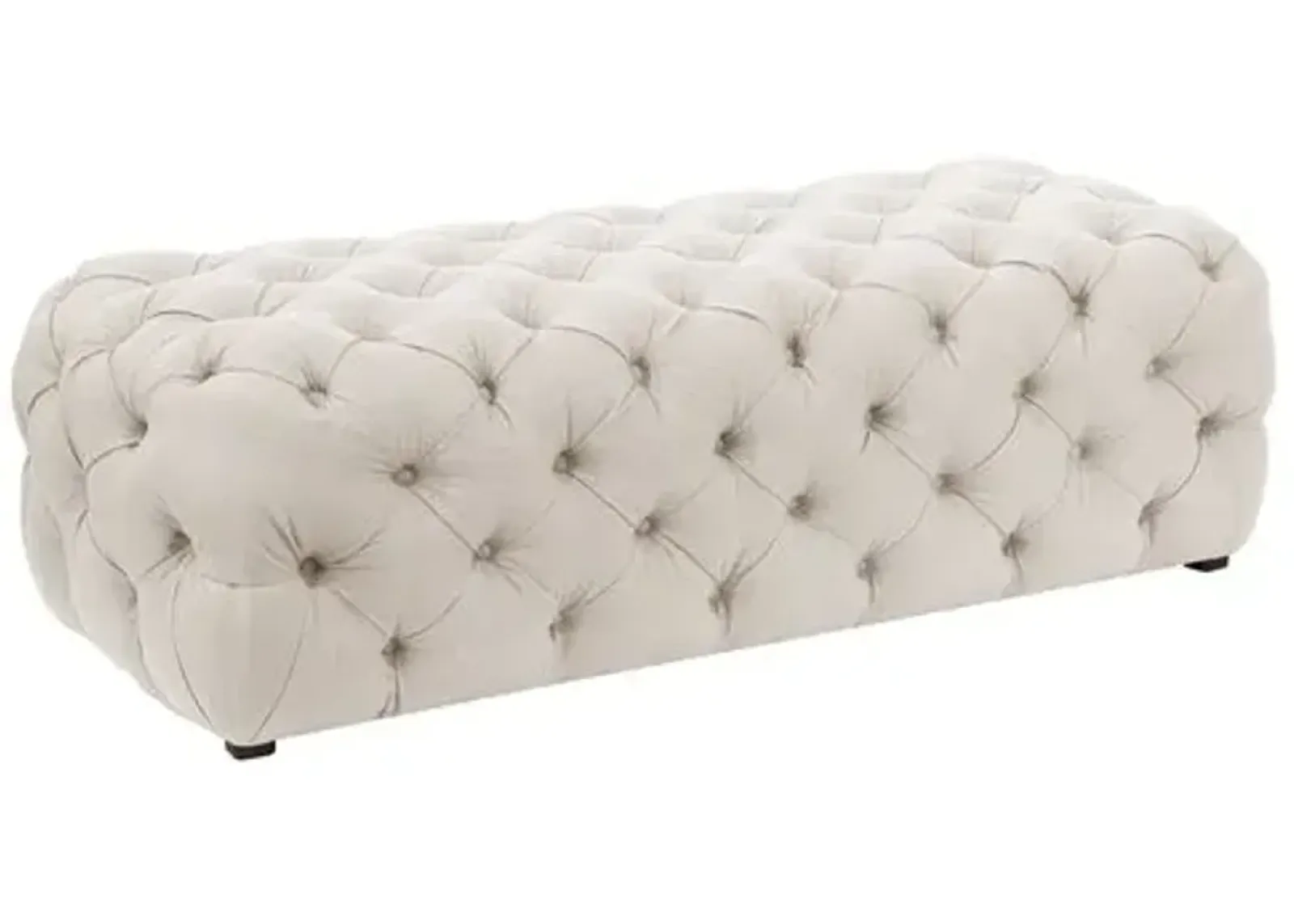 Liane Tufted Bench - Handcrafted in the USA - Beige