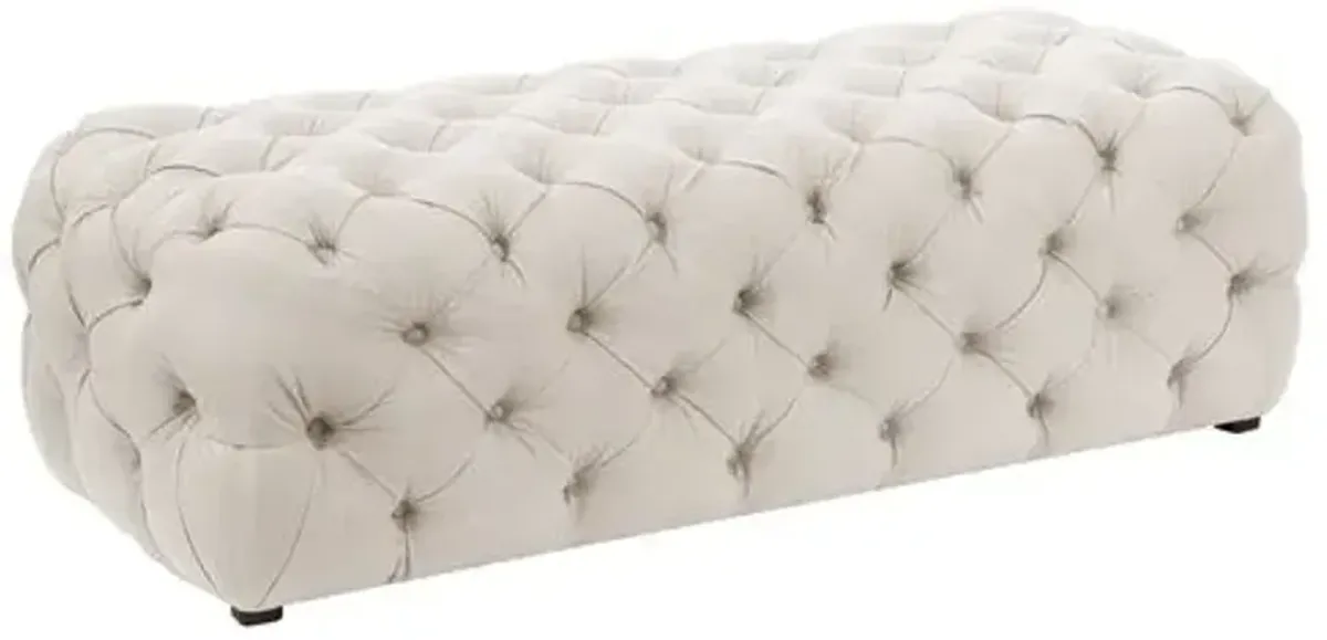 Liane Tufted Bench - Handcrafted in the USA - Beige