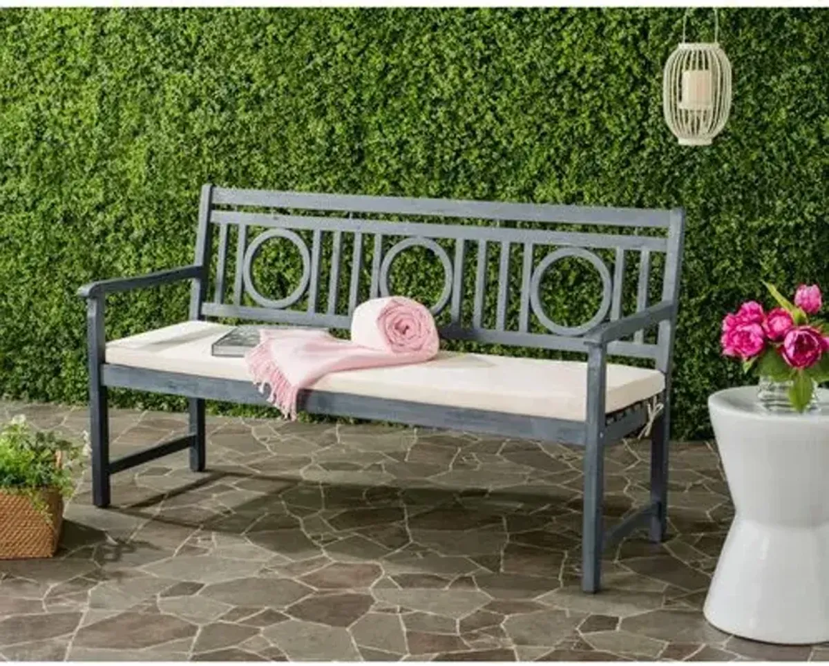 Praia Outdoor Bench - Ash Gray - Beige