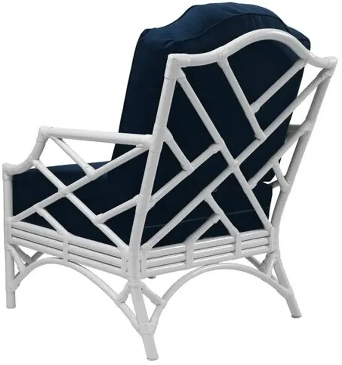 Chippendale Outdoor Lounge Chair - Navy - Blue