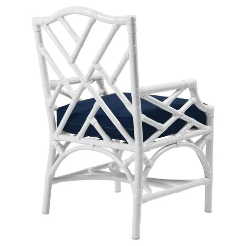 Chippendale Outdoor Armchair - Navy Sunbrella - Blue