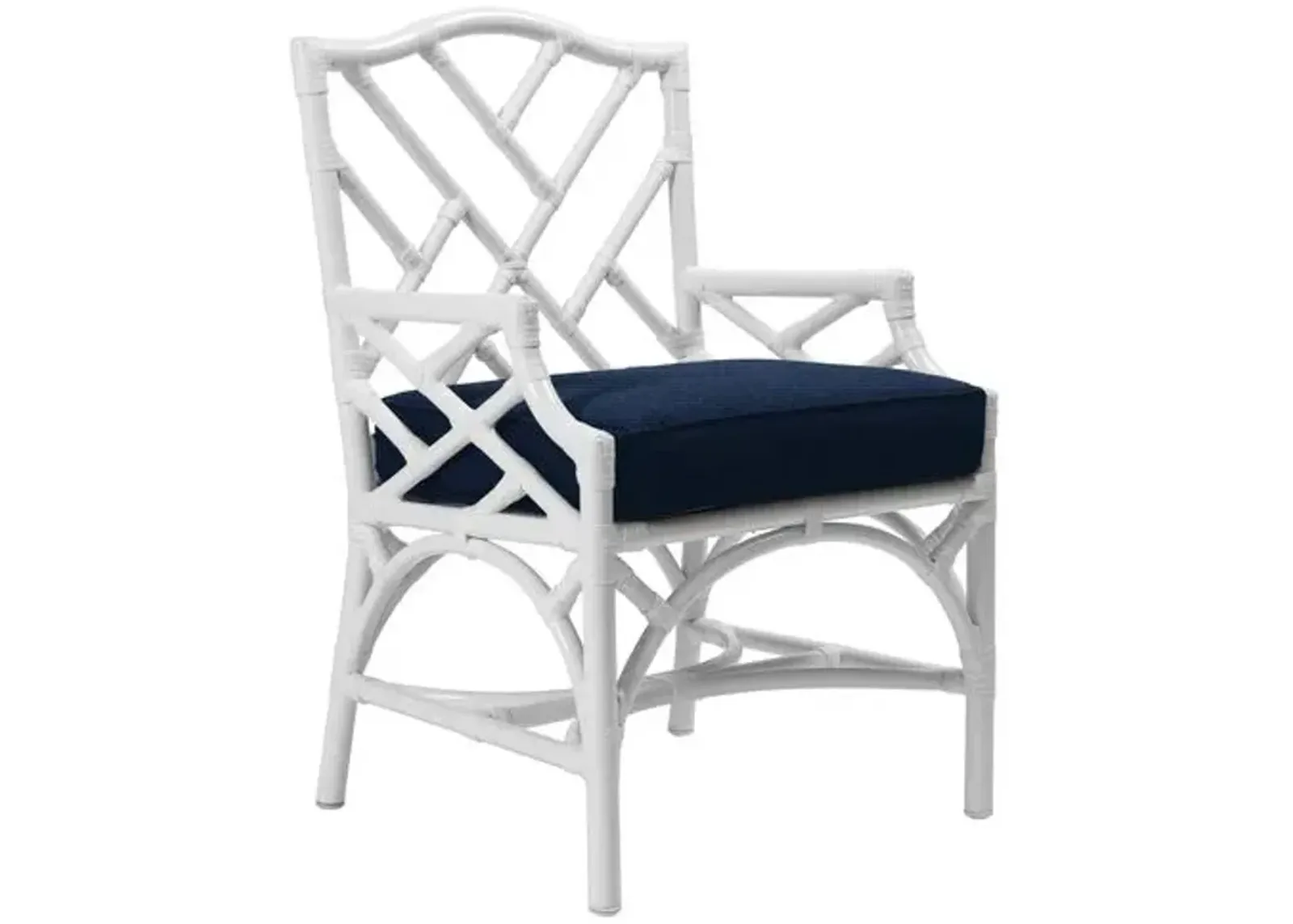 Chippendale Outdoor Armchair - Navy Sunbrella - Blue