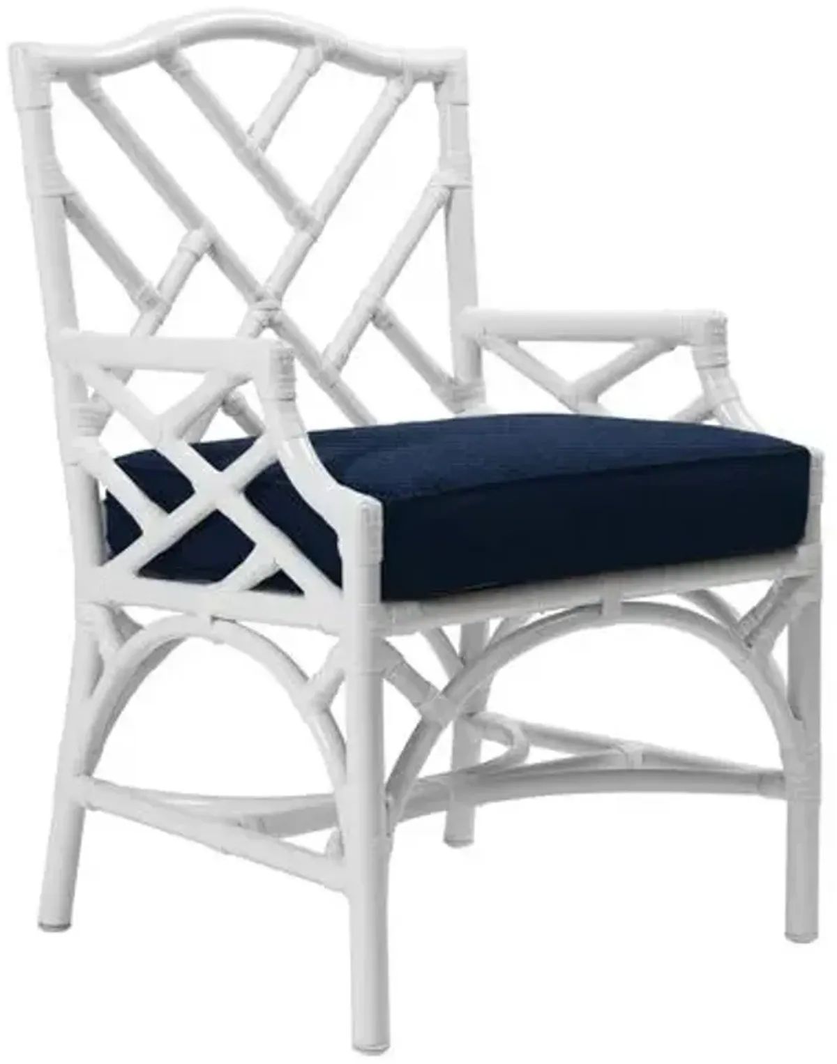 Chippendale Outdoor Armchair - Navy Sunbrella - Blue