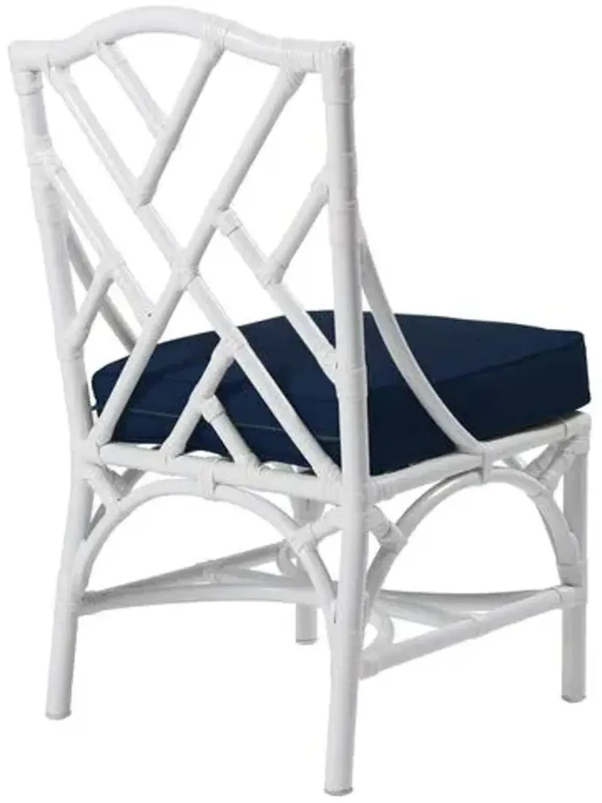 Chippendale Outdoor Side Chair - Navy Sunbrella