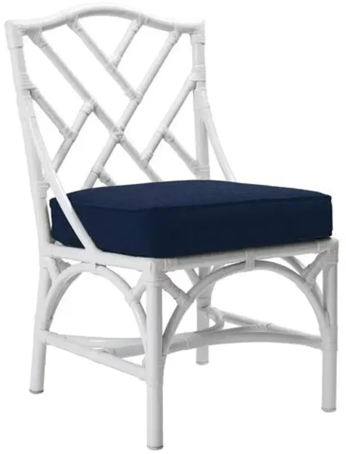 Chippendale Outdoor Side Chair - Navy Sunbrella