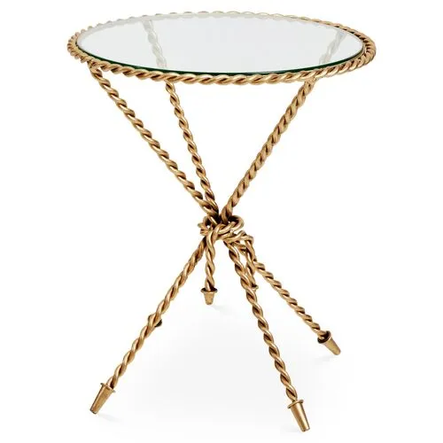 Hyannis Side Table - Antiqued Gold