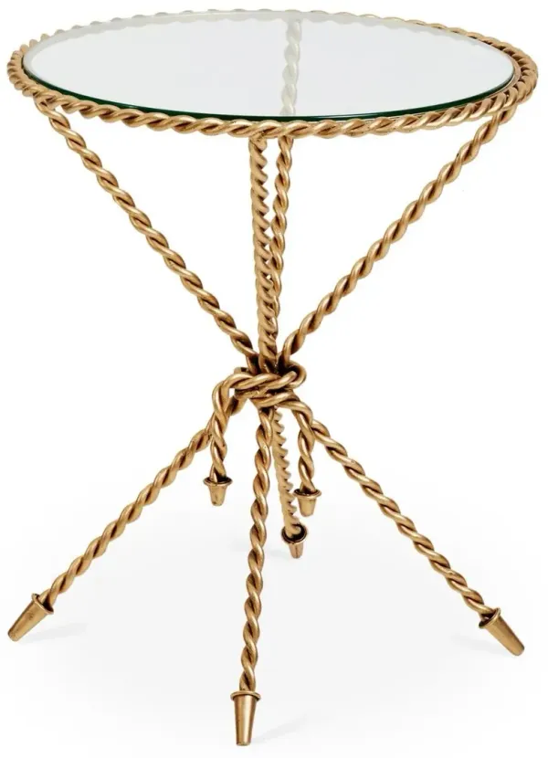Hyannis Side Table, Antiqued Gold