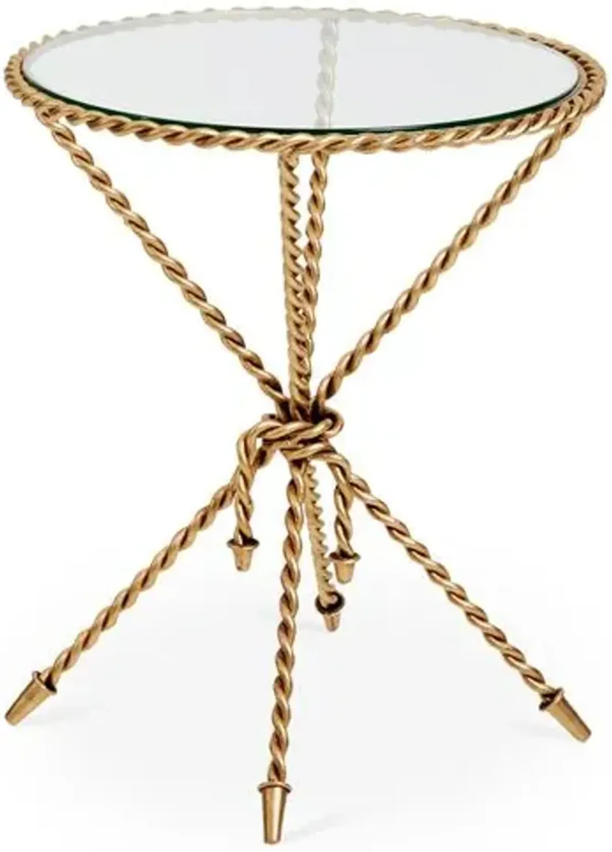 Hyannis Side Table - Antiqued Gold