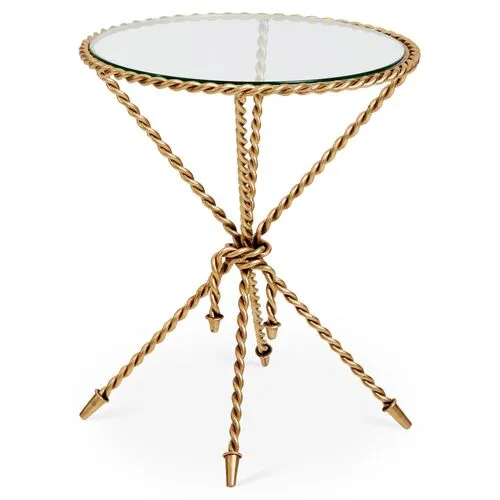 Hyannis Side Table - Antiqued Gold