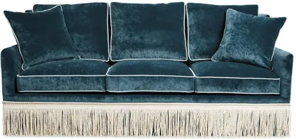 Portsmouth Fringe 3-Seat Sofa, Velvet