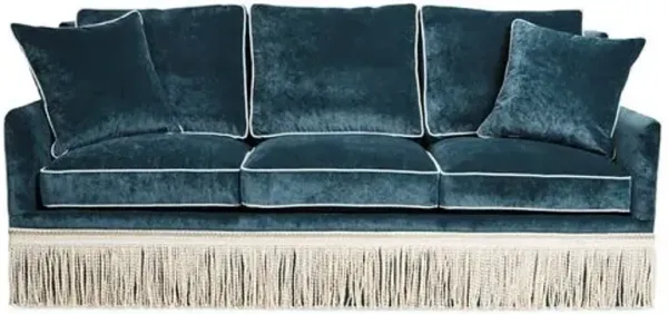 Portsmouth Fringe 3-Seat Sofa - Velvet