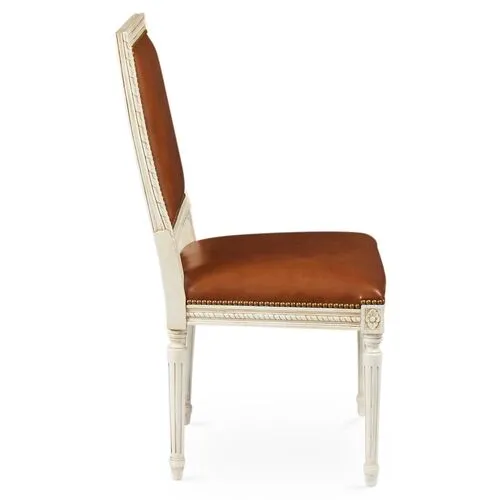 Exeter Side Chair - Saddle Leather - Brown