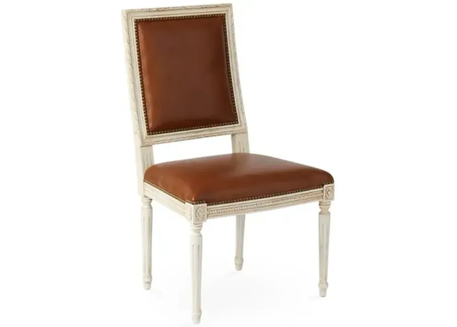 Exeter Side Chair - Saddle Leather - Brown