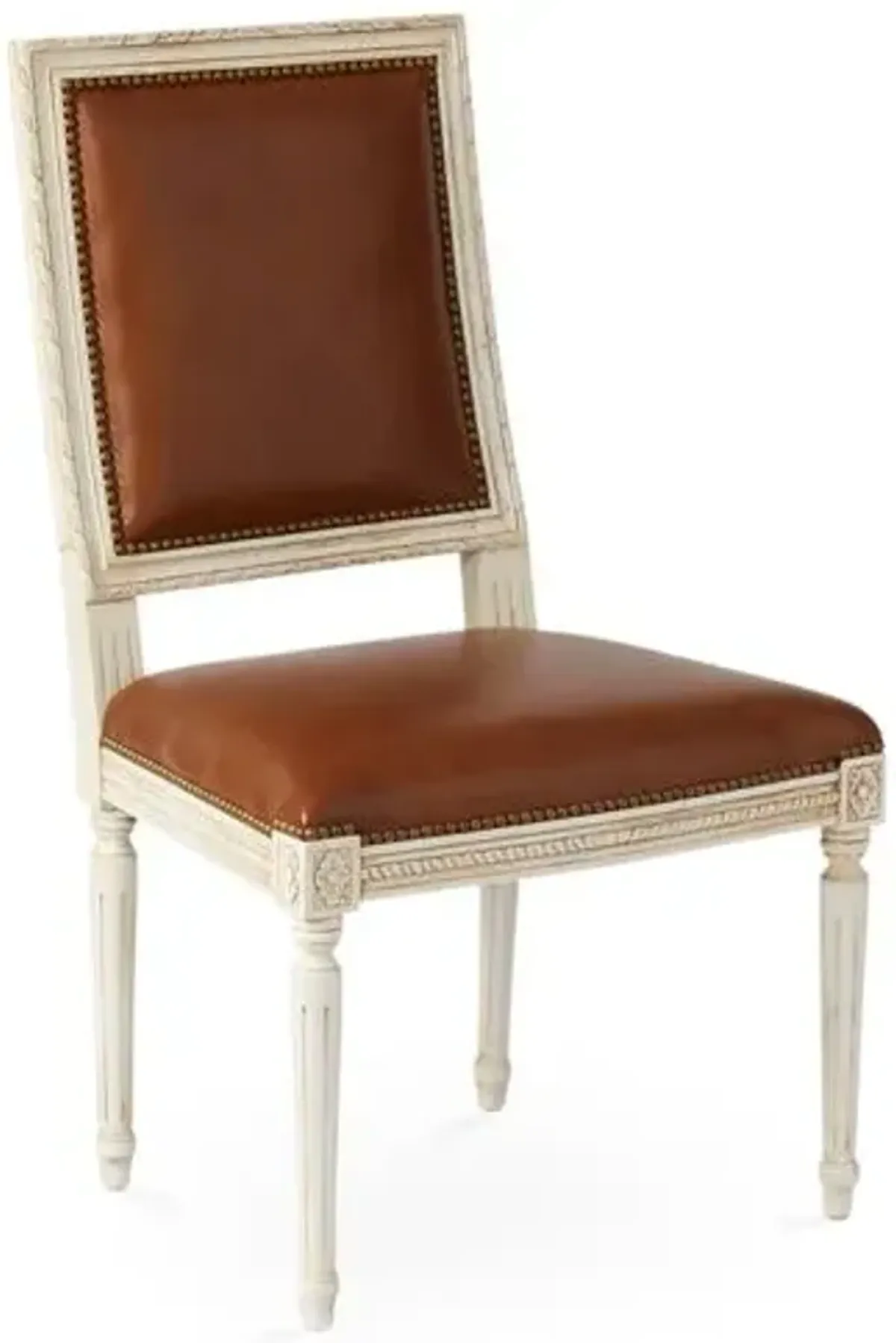 Exeter Side Chair - Saddle Leather - Brown