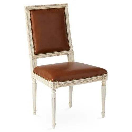 Exeter Side Chair - Saddle Leather - Brown