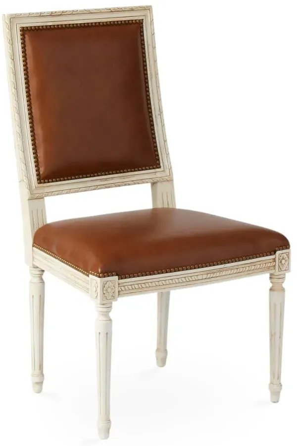Exeter Side Chair, Saddle Leather