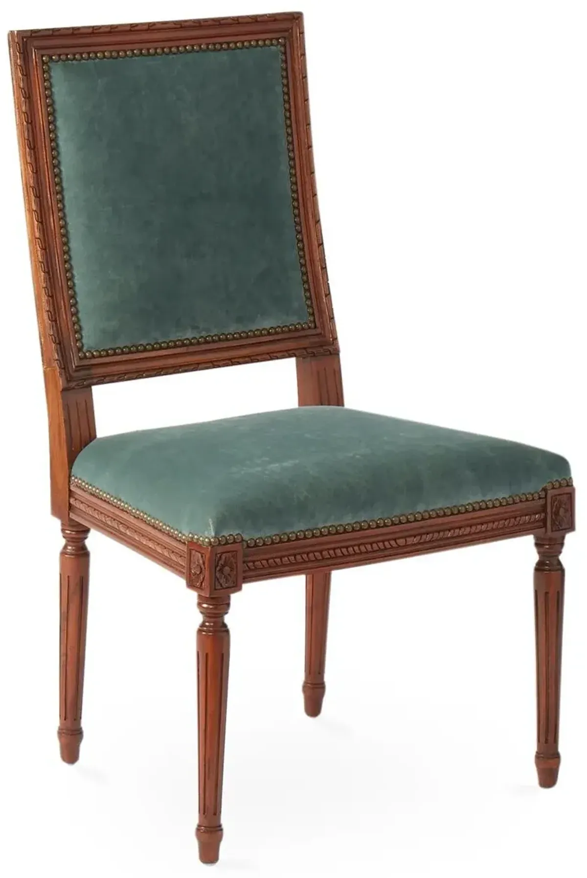Exeter Side Chair, Jade Velvet