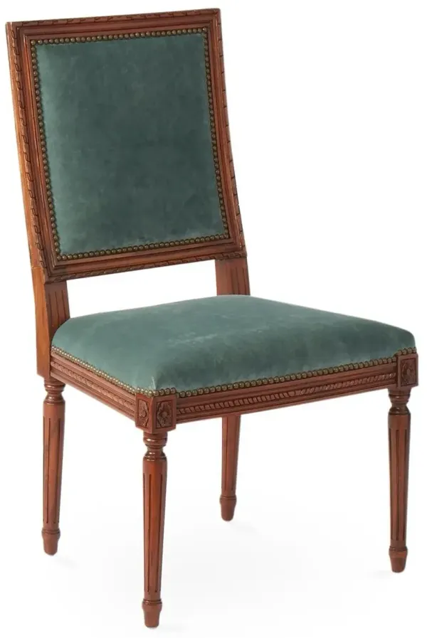 Exeter Side Chair, Jade Velvet