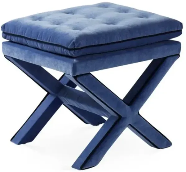 Dalton Pillow-Top Ottoman - Cobalt/Navy