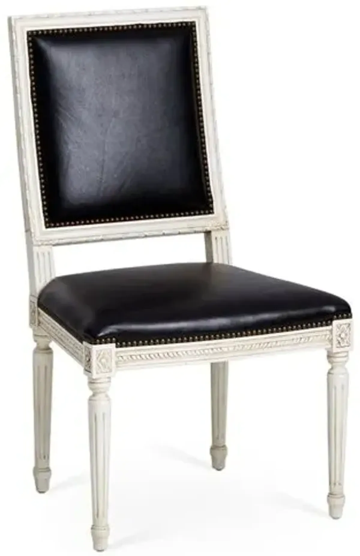 Exeter Side Chair - Black Leather