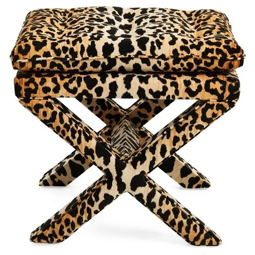 Dalton Pillow-Top Ottoman - Leopard