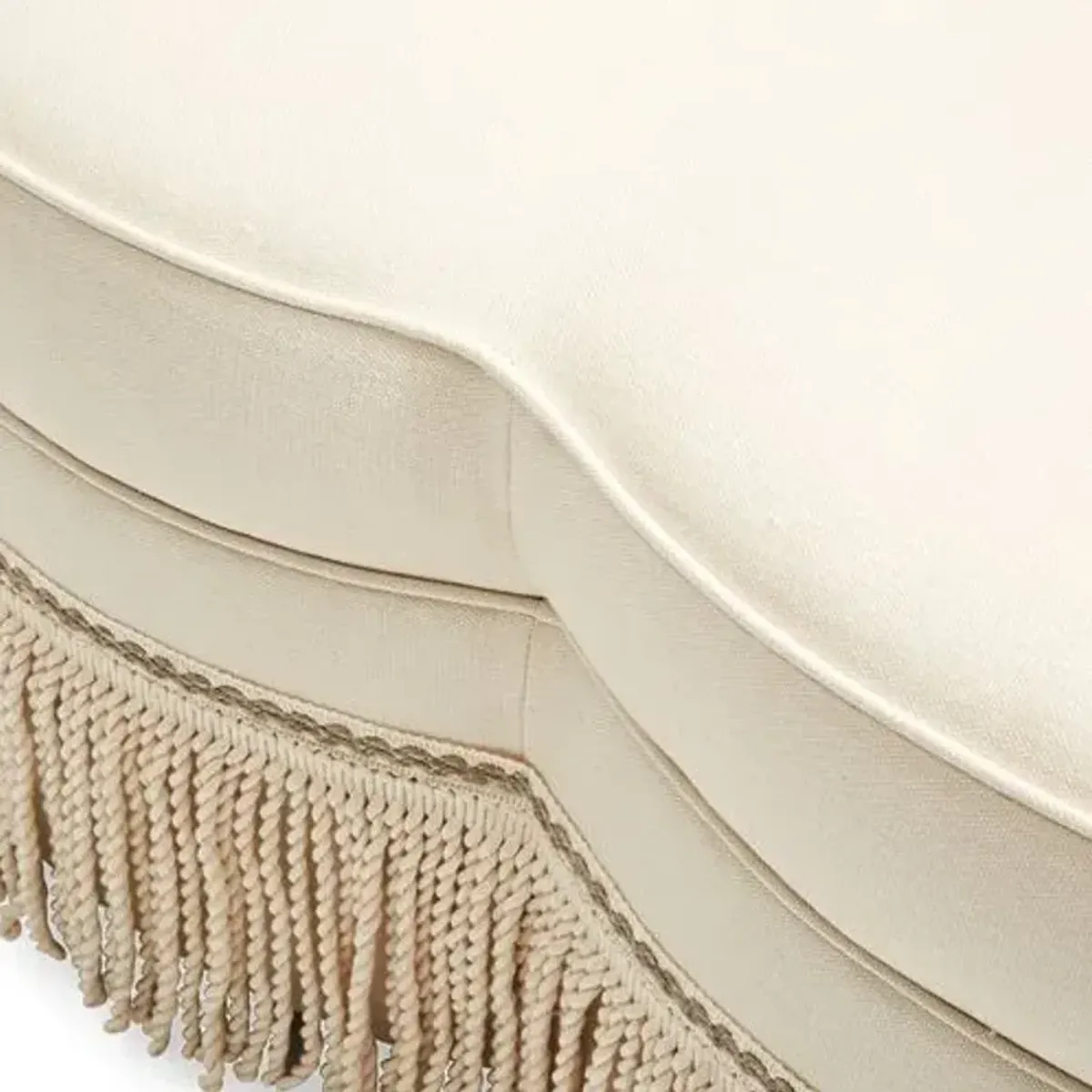 Portsmouth Ottoman - Cream Linen - Beige